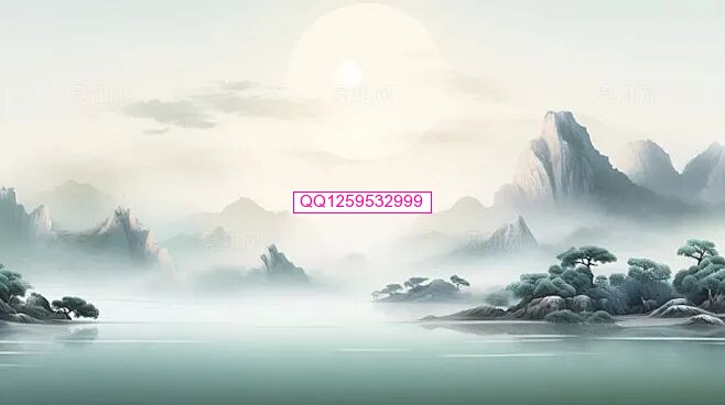 典雅的中国风古风水墨山水画水墨画背景图图片下载 - 觅知网